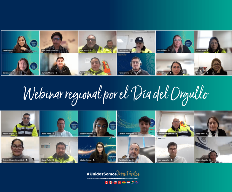 Colaboradores de Perú y Chile participan en webinar por el Día del Orgullo.